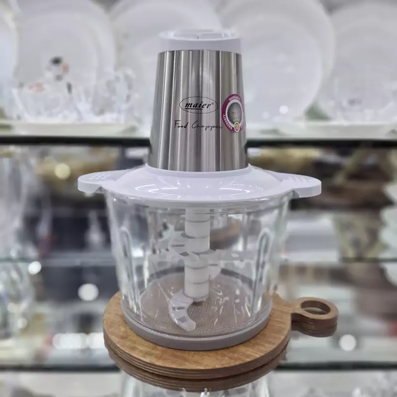 خردکن و غذاساز مایر سفید 500وات 6 تیغه اصلی3شاخه(فروش ویژه)