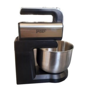 همزن کاسه دار فونزی مدل FM-303 حرفه ای 5سرعته 3 لیتر کاسه چرخشی 400 وات موتور قوری 24 ماه ضمانت شرکتی