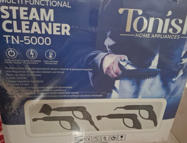 بخارشور بخارشوی تونیش مدل TN-5000 دو سال گارانتی شرکتی 4.5 بار موجود در 2 رنگ مشکی و نقره ای