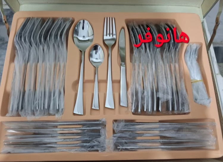 سرویس قاشق چنگال 24 نفره 128 پارچه ORLENهمراه با جعبه کیفی رمز دار خارجی ضخیم کیفیت عالی