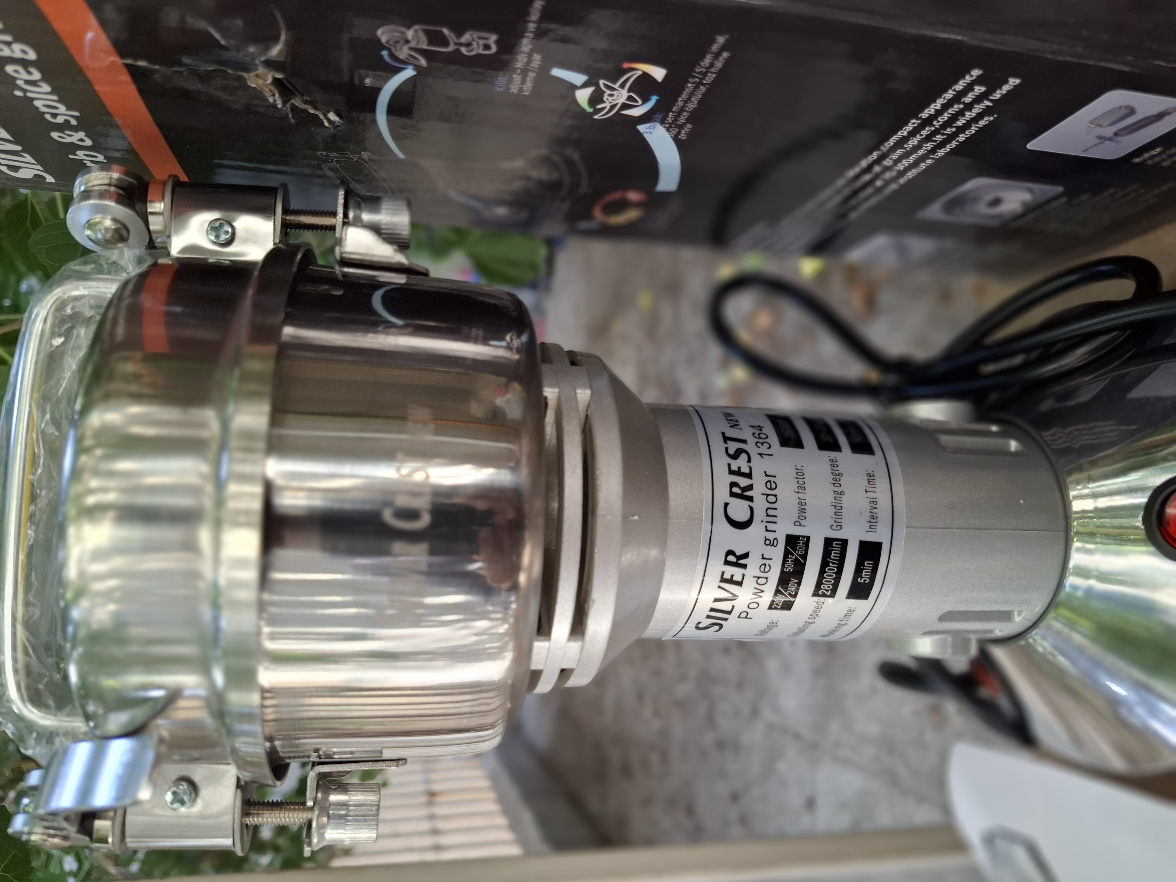 آسیاب صنعتی سیلور کرست 150گرم 1600 وات سنگ شکن سیم پیچ موتور مس درب گیره ای